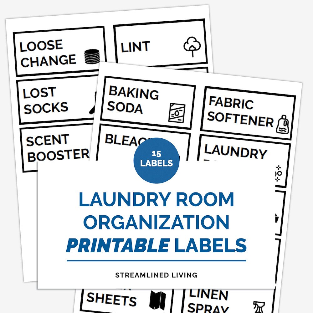 printable minimal linen closet organizing labels