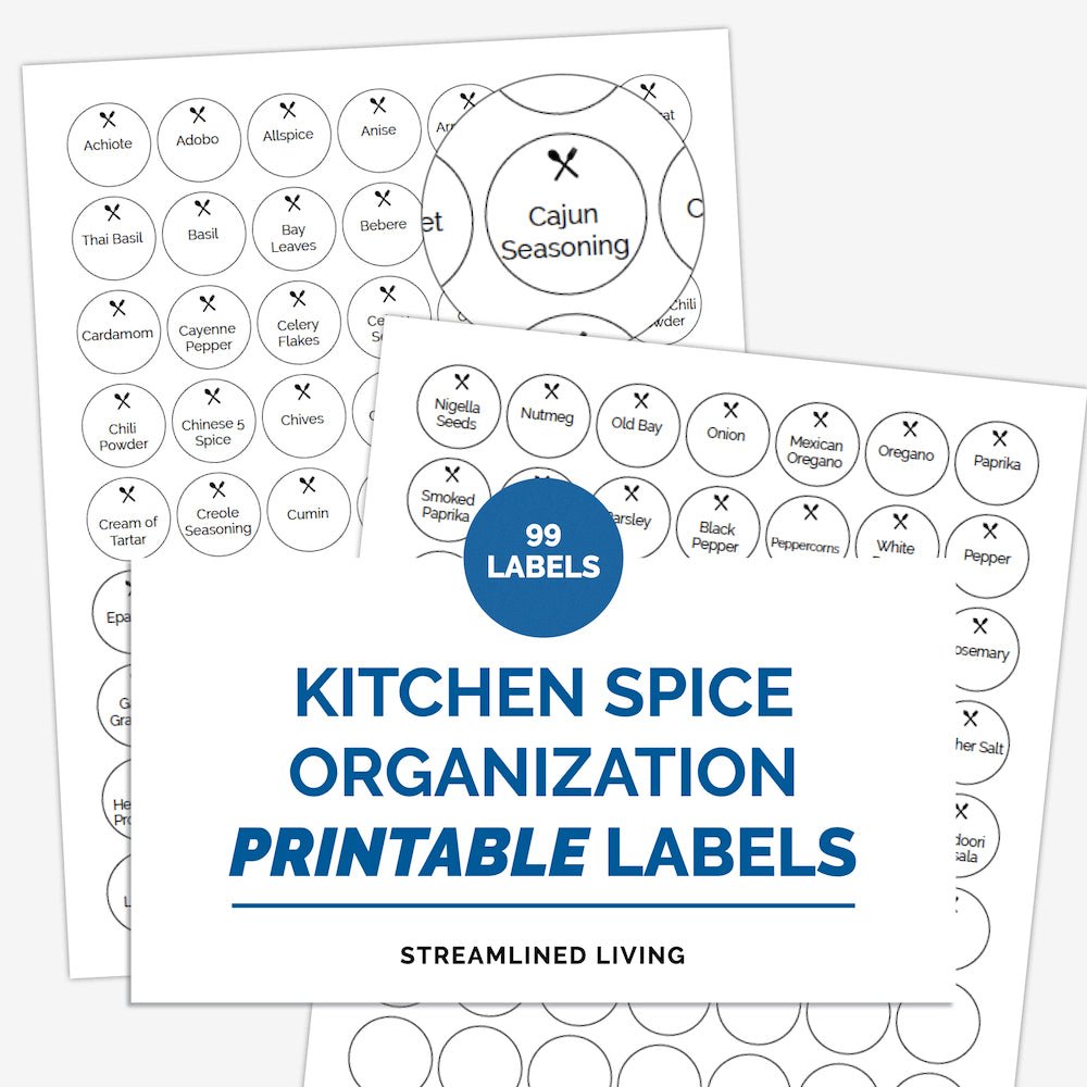 printable home organizing labels for every room