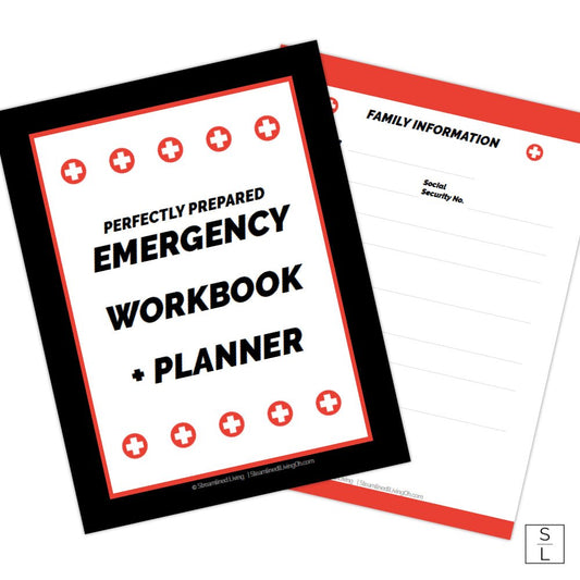 black red and white workbook cover and page in background