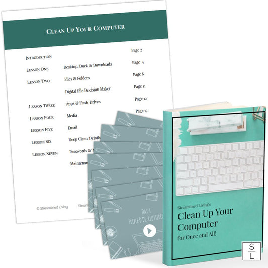 digital computer organizing course with video lessons and printable guide