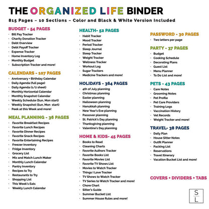 Organized Life Binder