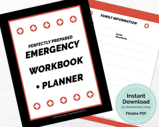 printable emergency planning workbook