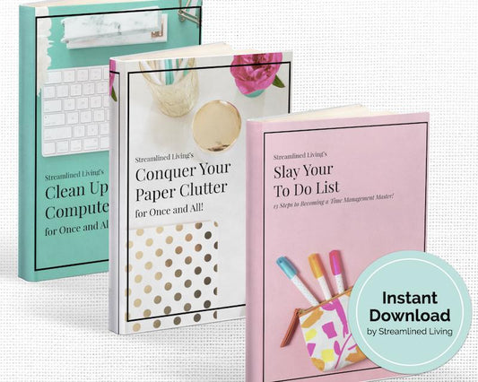 organize your life bundle with computer, paper and time organization