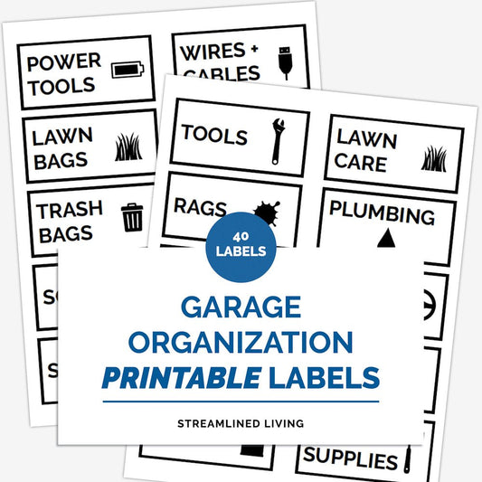 printable garage organizing labels