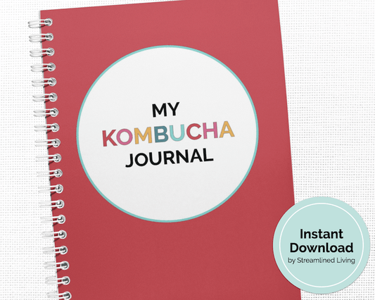 printable kombucha journal and brew notes